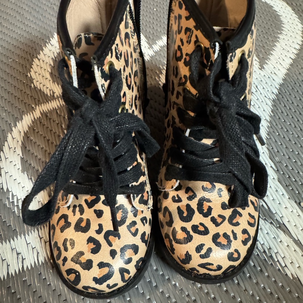 Lilly in the Alley Leopard Print Kids Boots